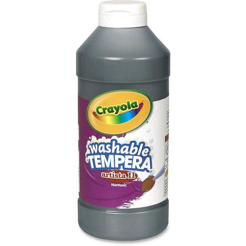 Artista Ii Washable Tempera Paint, Black, 16 Oz