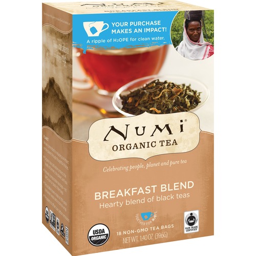 ORGANIC TEAS AND TEASANS, 1.4 OZ, BREAKFAST BLEND, 18/BOX