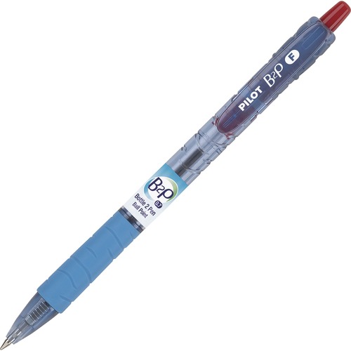 Ballpoint Pen, Retractable, Fine Pt,12/DZ, CL/RD Ink