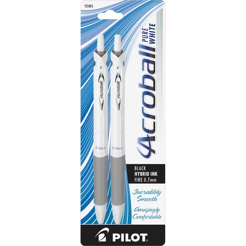 Acroball Pens, Retract, .7mm, 2/PK, WE-Asst Barrel/BK Ink