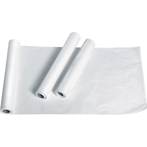 Exam Table Paper, Deluxe Crepe, 18" X 125ft, White, 12 Rolls/carton