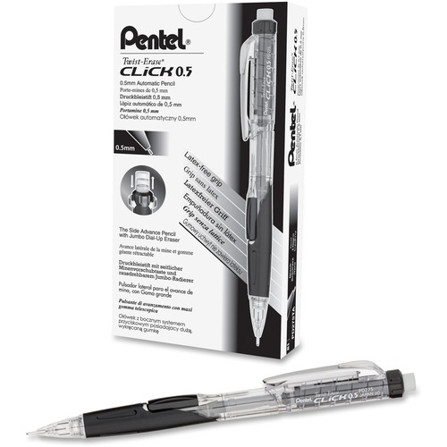Twist-Erase Click Mechanical Pencil, 0.5 Mm, Black Barrel