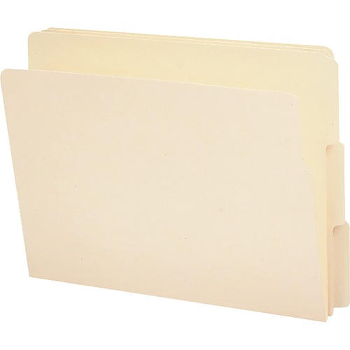 End Tab File Folder, 1/3 Tab, Assorted, Letter, Manila, 100/box