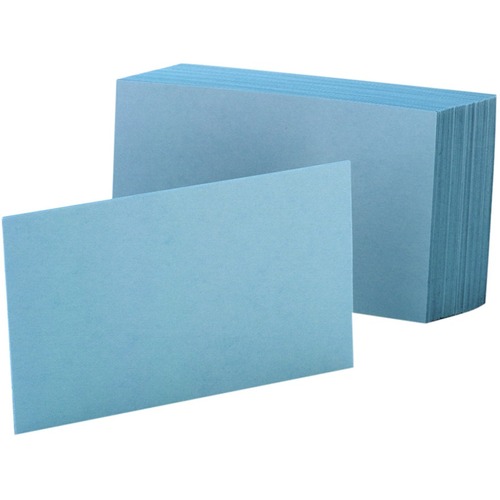 Unruled Index Cards, 4 X 6, Blue, 100/pack