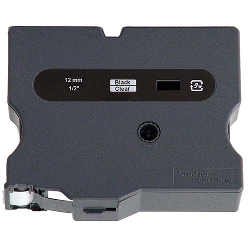 Tx Tape Cartridge For Pt-8000, Pt-Pc, Pt-30/35, 1/2"w, Black On Clear