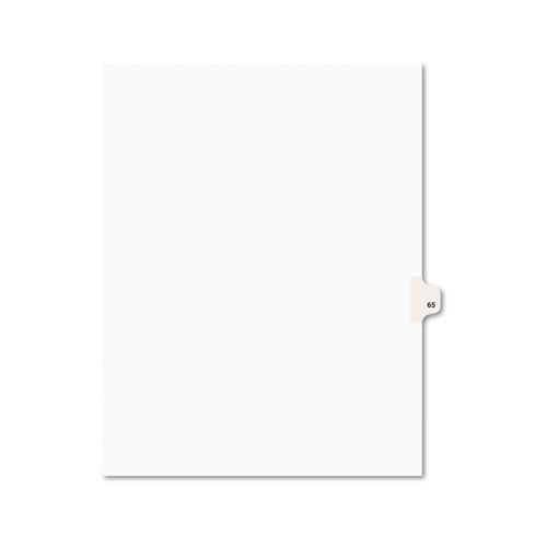 Avery-Style Legal Exhibit Side Tab Divider, Title: 65, Letter, White, 25/pack