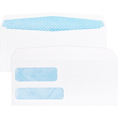 Business Source  Double Window Envelopes,No. 9,3-7/8"x8-7/8",500/BX,White