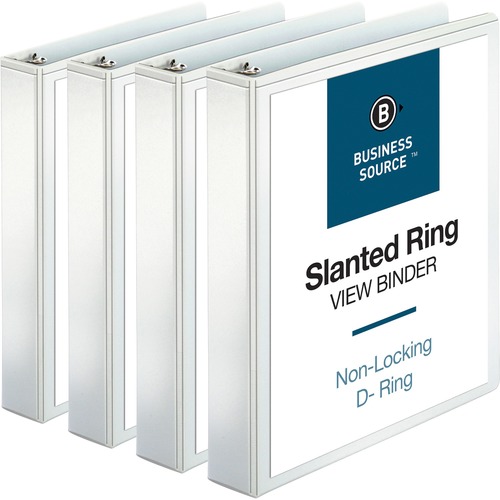 D-Ring Binders, w/Pockets, 1-1/2" Cap, 8-1/2"x11", 4/BD, WE