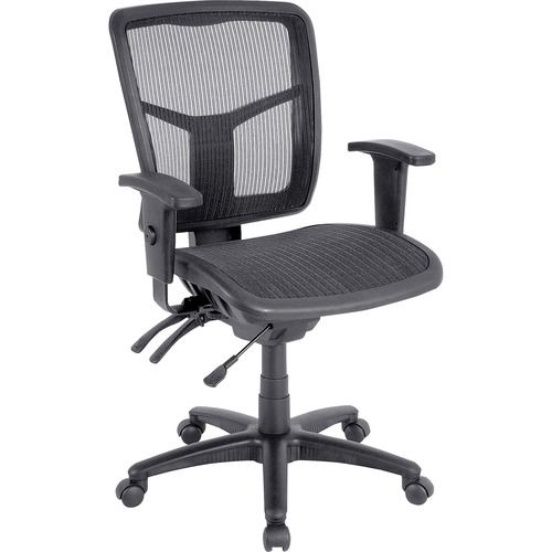 Mesh Swivel Midback Chair, 25-1/4"x23-1/2"x40-1/2", BKSR