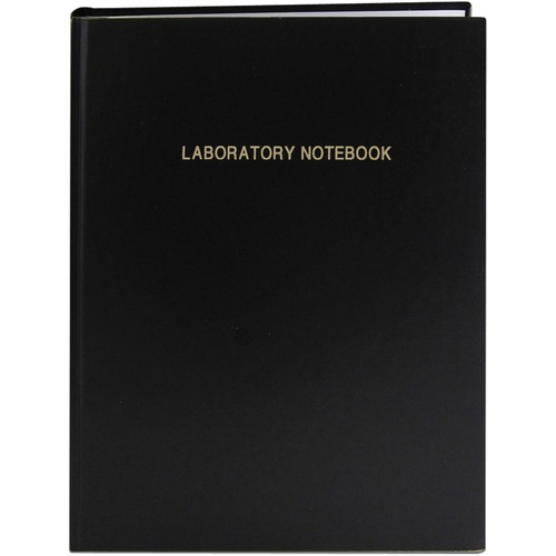 Lab Research Notebook, Quadrille, 11 1/4 X 8 3/4, 72 White Pages, Black Cover
