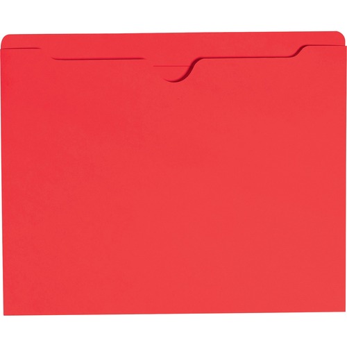 Colored File Jackets W/reinforced 2-Ply Tab, Letter, 11pt, Red, 100/box