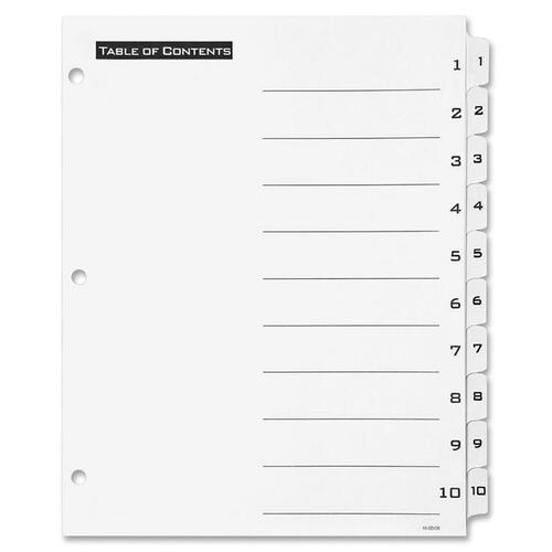 Table 'n Tabs Dividers, 10-Tab, Letter