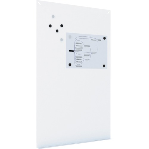 Magnetic Dry Erase Tile Board, 38 1/2 X 58, White Surface