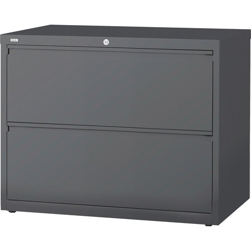Lateral File, 2-Drawer, 36"x18-5/8"x28-1/8", Charcoal