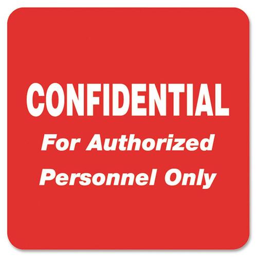Medical Labels For Confidential, 2 X 2, Red, 500/roll
