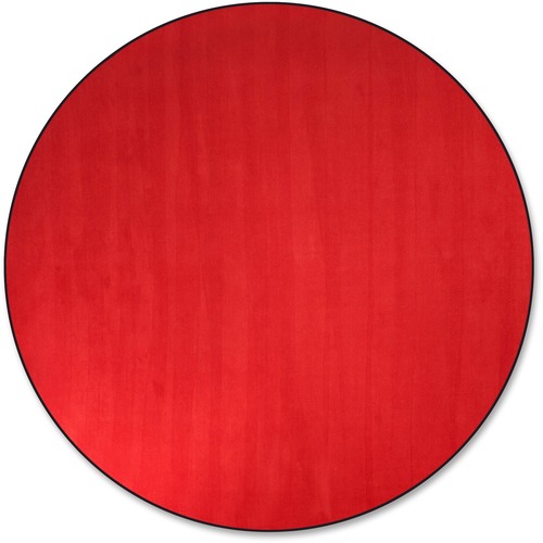 Traditional Rug, Solids, 6' Round, Red