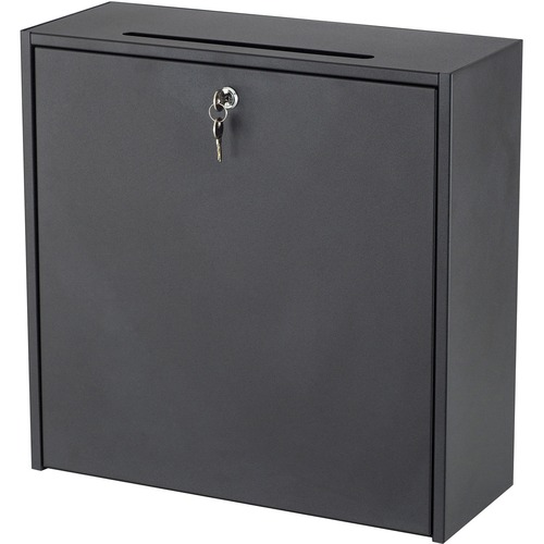 Wall-Mountable Interoffice Mailbox, 18w X 7d X 18h, Black