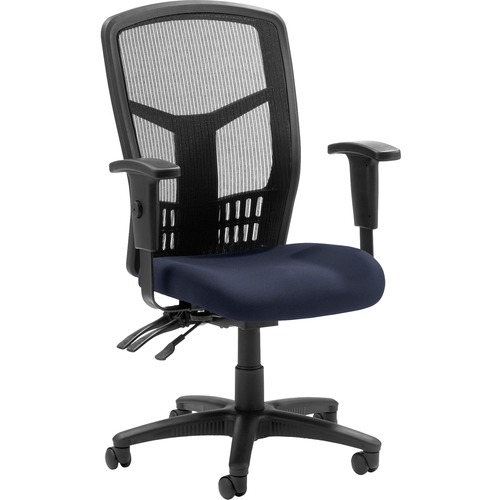 High-Back Chair, Exec, Mesh, 28-1/2"x28-1/2"x45, Periwinkle