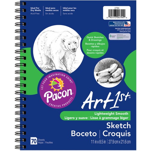 Art1st Sketch Diary, 11 X 8 1/2, 60 Lb, 70 Sheets, White
