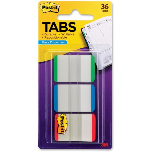 Durable File Tabs, 1", 24/PK, Assorted