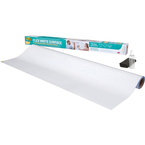 Dry-Erase Surface,f/Permanent Marker,Flexible,50'x4',White