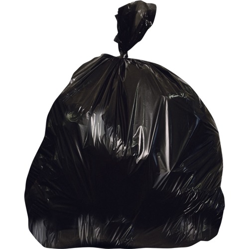LINEAR LOW-DENSITY CAN LINERS, 56 GAL, 0.7 MIL, 43" X 47", BLACK, 100/CARTON