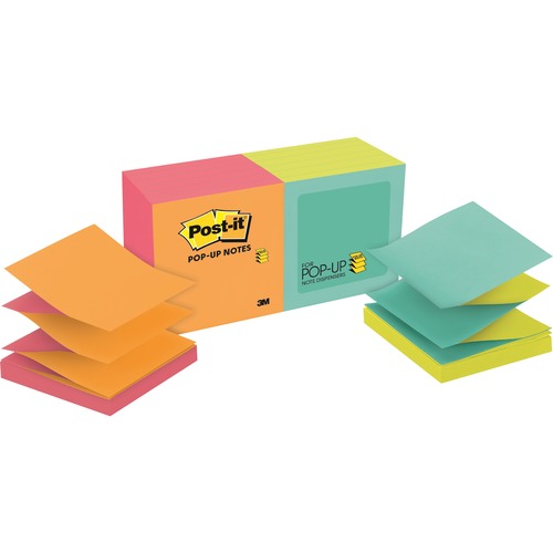 Original Pop-Up Refill, Alternating Cape Town Colors, 3 X 3, 100-Sheet, 12/pack