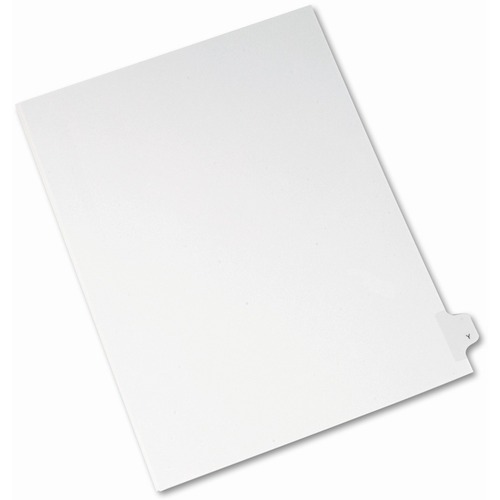 Allstate-Style Legal Exhibit Side Tab Divider, Title: Y, Letter, White, 25/pack