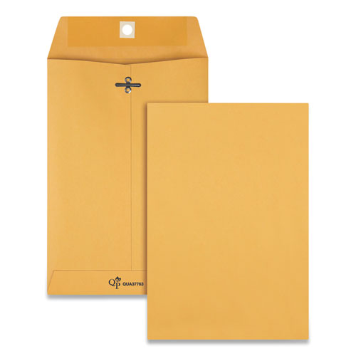 CLASP ENVELOPE, #1 3/4, SQUARE FLAP, CLASP/GUMMED CLOSURE, 6.5 X 9.5, BROWN KRAFT, 100/BOX