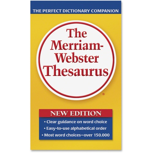 The Merriam-Webster Thesaurus, Dictionary Companion, Paperback, 800 Pages