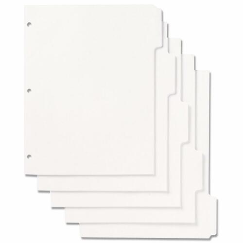 7530009594441, TABBED INDEX SHEET SETS, 1/5 CUT, LETTER, WHITE, 100/SET