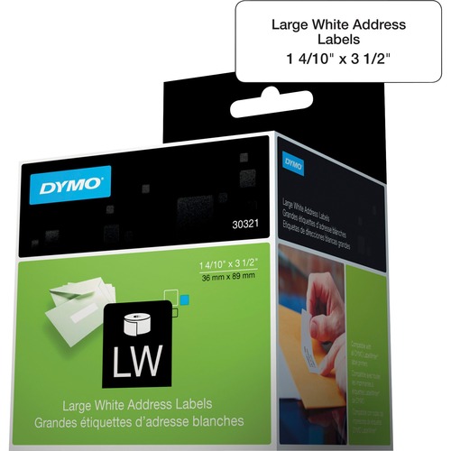 Labelwriter Address Labels, 1 2/5 X 3 1/2, White, 260 Labels/roll, 2 Rolls/pack