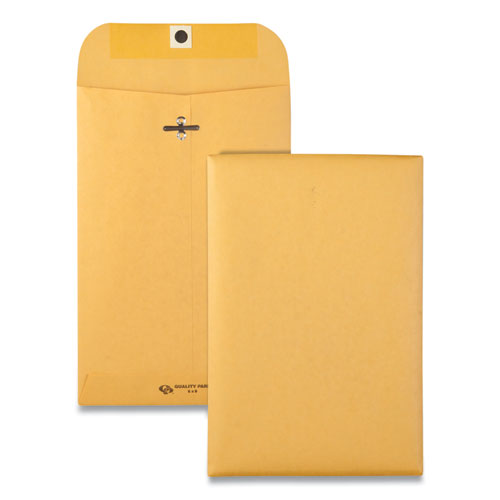 CLASP ENVELOPE, #55, SQUARE FLAP, CLASP/GUMMED CLOSURE, 6 X 9, BROWN KRAFT, 500/CARTON