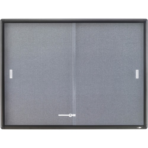 Indoor Bulletin Board,2 Sliding Glass Door,4'x3',GPHT Frame
