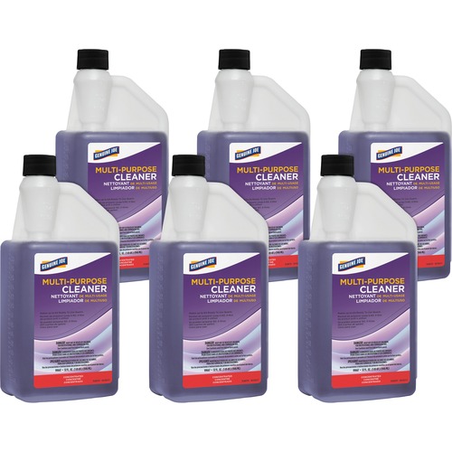 Genuine Joe  Multipurpose Cleaner, Concentrated, 32oz, 6/CT, Purple