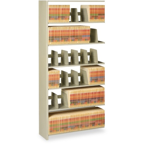 Snap-Together Seven-Shelf Closed Add-On Unit, Steel, 36w X 12d X 88h, Sand