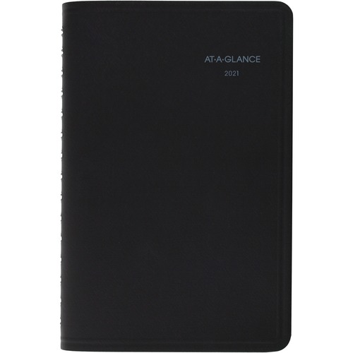 QUICKNOTES WEEKLY/MONTHLY APPOINTMENT BOOK, 4 7/8 X 8, BLACK, 2019