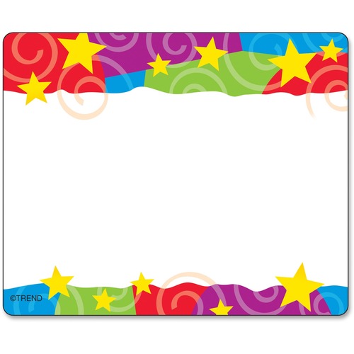 Name Tags, Stars-N-Swirls, Self Adhesive, 36 Tags, Multi