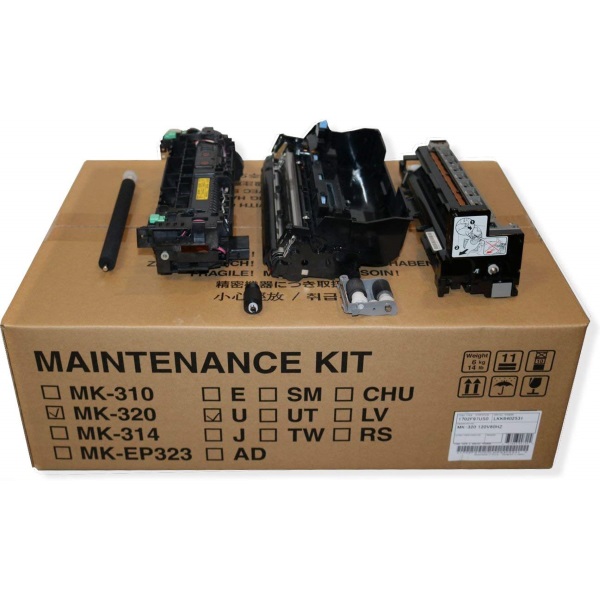 Kyocera FS-3900 4000DN Maintenance Kit (Includes Drum Unit Developer Unit Fuser Feed Holder Retard Roller Transfer Roller DC Brush) (300000 Yield)