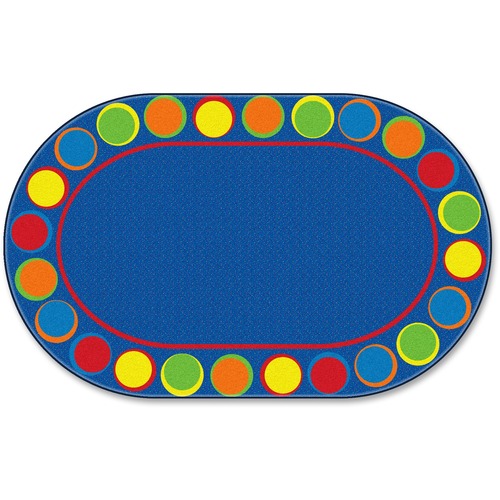 Sitting Spots Seating Rug, Oval, 7'6x12', Multi