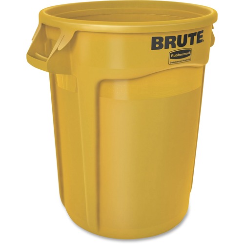 Round Container, 32 Gallon, Yellow