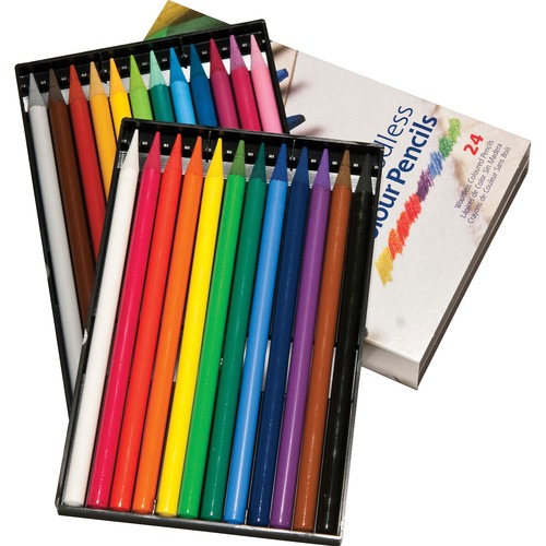 Woodless Colored Pencils, 24/PK, Assorted