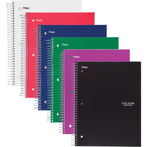 3-Sub Notebook, 8"x10-1/2", Wide-Ruled, Ast