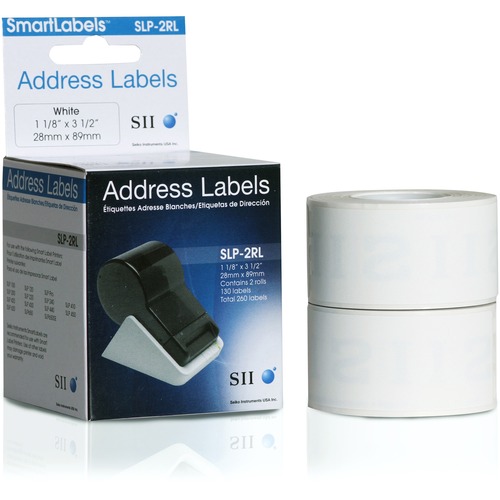 Self-Adhesive Address Labels, 1-1/8 X 3-1/2, White, 260/box