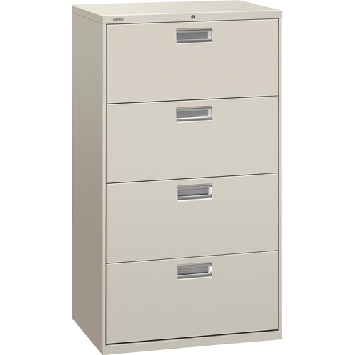 600 Series Four-Drawer Lateral File, 30w X 19-1/4d, Light Gray