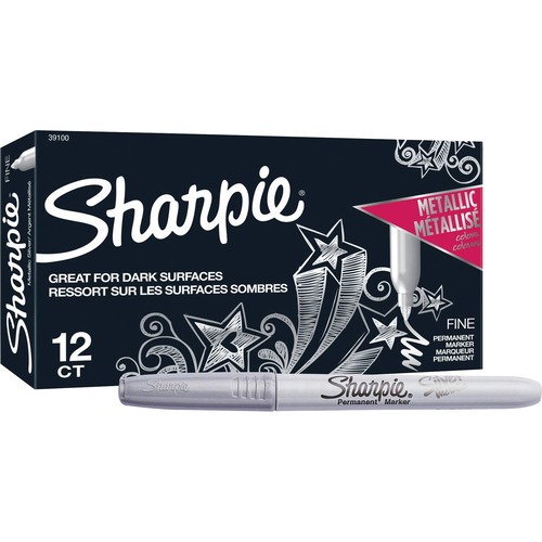 Metallic Permanent Marker, Metallic Silver, Dozen