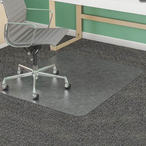 SUPERMAT FREQUENT USE CHAIR MAT, MED PILE CARPET, 45 X 53, BEVELED RECTANGLE, CR