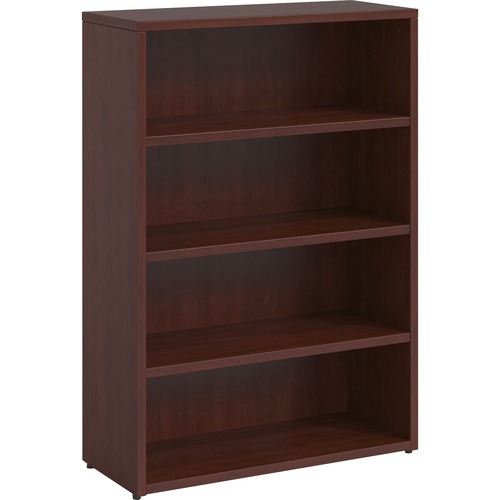 Bookcase, 4-Shelf, Prominence, 34"Wx12"Dx48"H, Mahogany