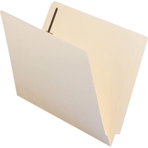 B Style Fastener File Folders, Straight Tab, Letter, Manila, 50/box