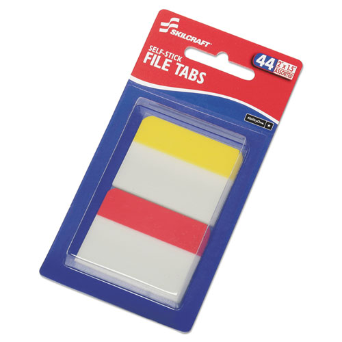 7510016614494, SELF-STICK TABS/PAGE MARKERS, 2", BRIGHT, ASST, 44/PACK